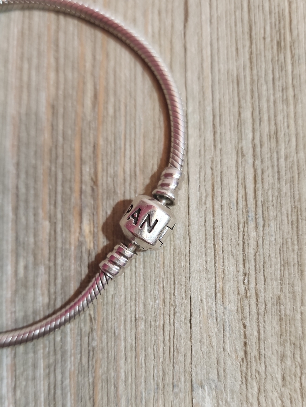 Pandora Sterling Silver Snake Chain Bracelet - Silver Tone - Picture 2 of 3